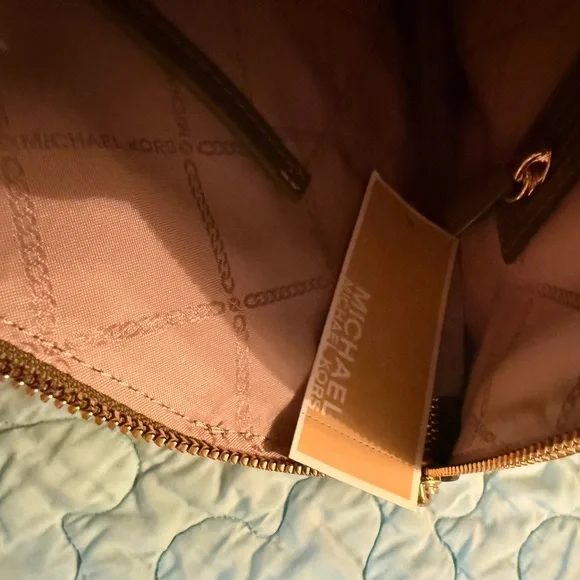 Michael Kors Green Tote with Gold Details